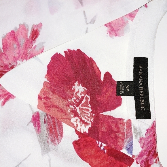 Banana Republic Poppy Floral Bell Sleeve Top XS - Picture 5 of 7